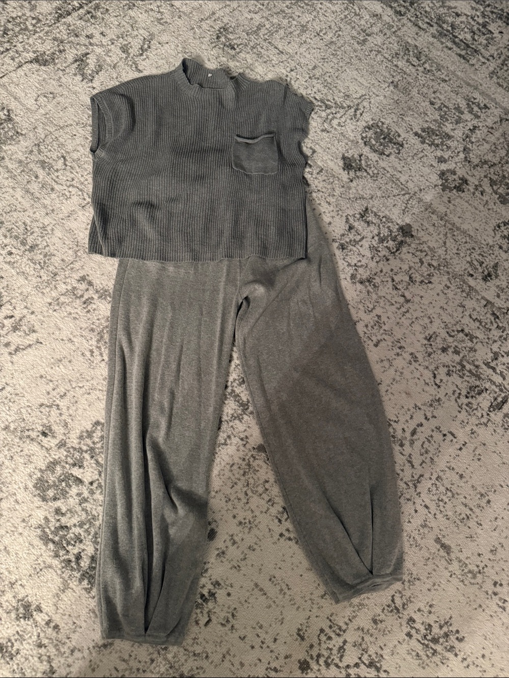 Women's Wide-Leg Knit Pants in Gray - Soft Everyday Comfort
